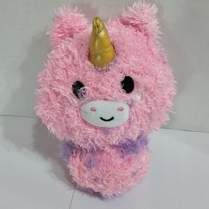 Fluffie Stuffies Unicorn Pink & Purple Tie Dye 7" EUC
